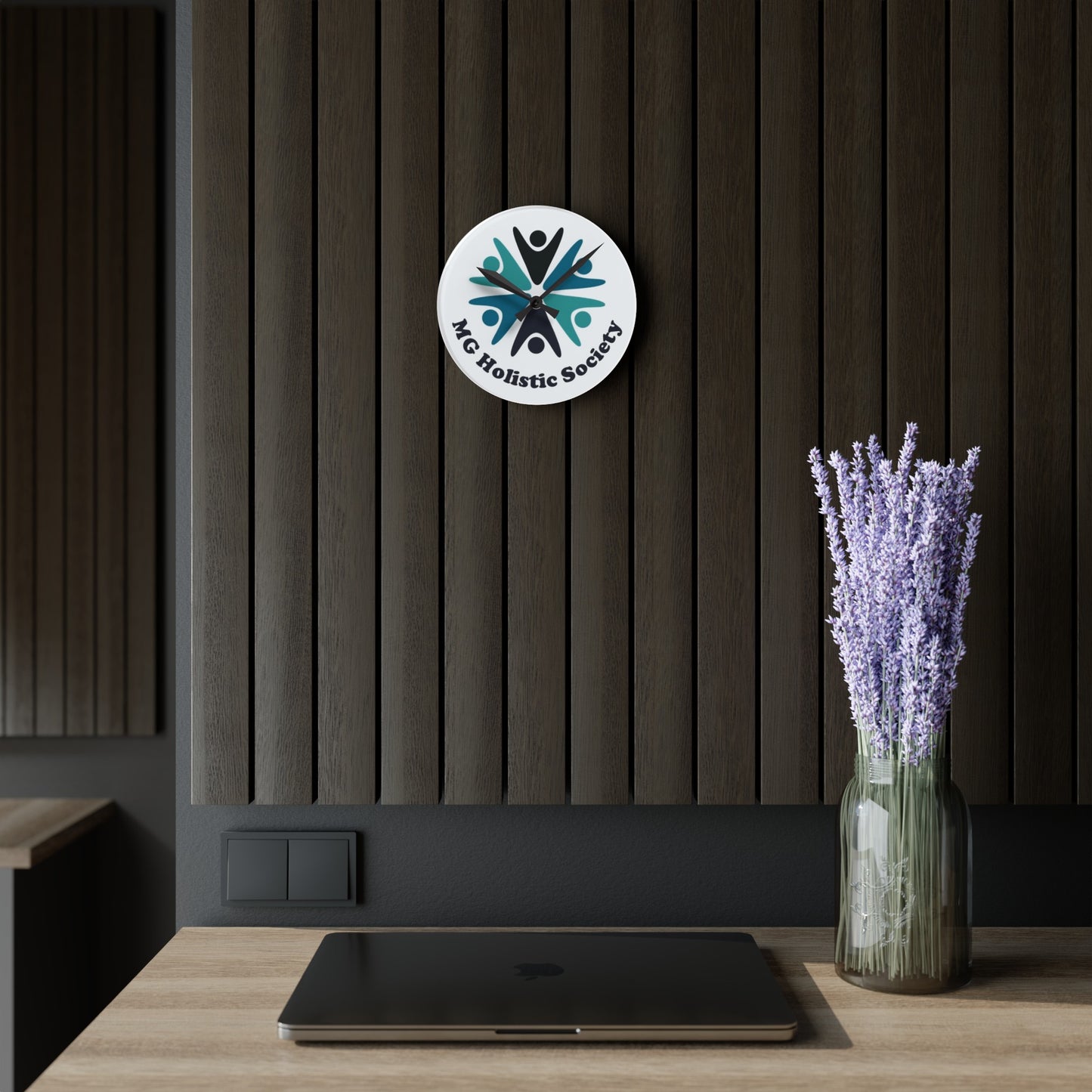 Acrylic MG Holistic Society Wall Clock