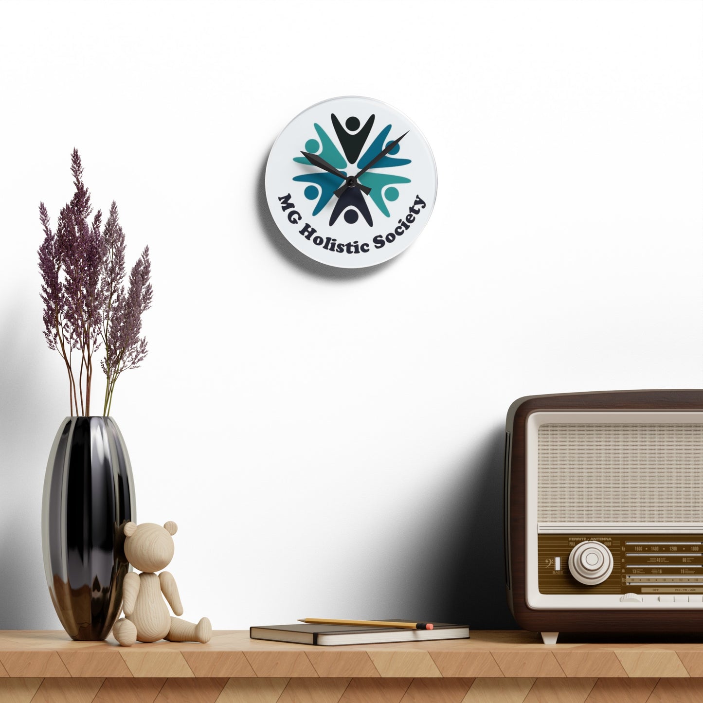 Acrylic MG Holistic Society Wall Clock