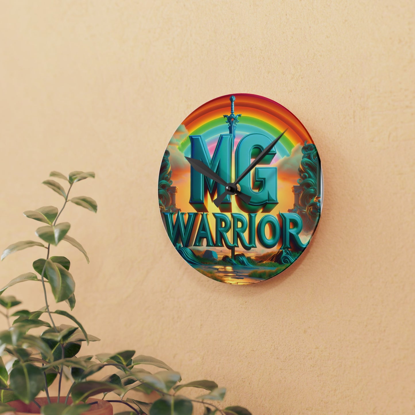 Acrylic MG Warrior Wall Clock